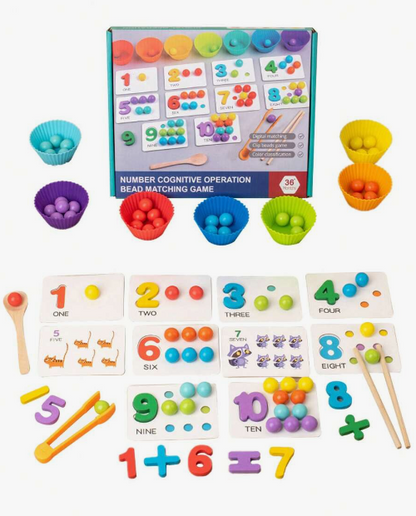 JUEGO DE MATEMATICAS MONTESSORI PARA NIÑOS